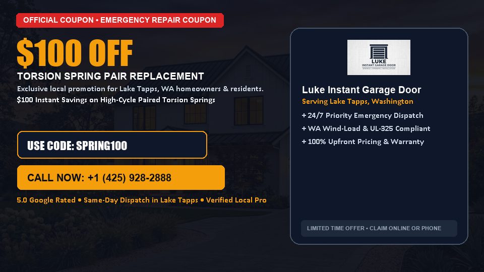 Luke Instant Garage Door $100 OFF Dual Torsion Spring Replacement