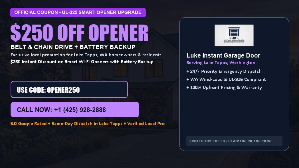 Luke Instant Garage Door $250 OFF Premium LiftMaster Opener Installation
