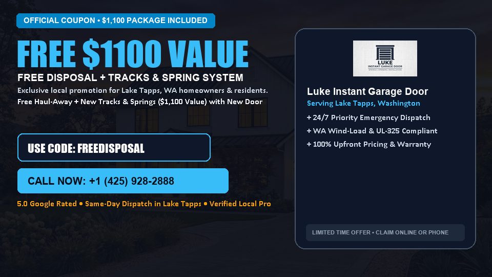 Luke Instant Garage Door FREE Haul-Away & Heavy-Duty Tracks with New Door